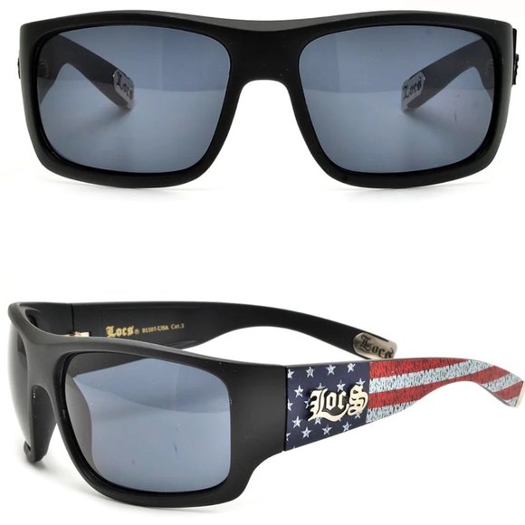 Locs American Flag Wrap Sunglasses - Picture 1 of 4